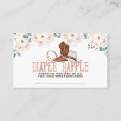 Little Cowgirl Western Floral Diaper Raffle Ticket エンクロージャーカード (正面)