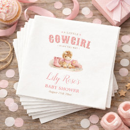 Little Cowgirl Western Girl Baby Shower  スタンダードカクテルナプキン