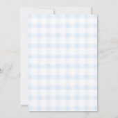 Little Cub Blue Gingham Baby Shower Invite 招待状 (裏面)