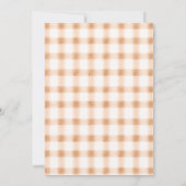 Little Cub Neutral Gingham Baby Shower 招待状 (裏面)