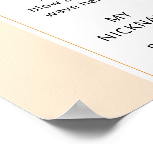 Little Cuiteの最初の誕生日パーティーの写真マイルストーン ポスター (角)