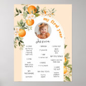 Little Cuiteの最初の誕生日パーティーの写真マイルストーン ポスター (正面)