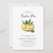 little cuite pie minimal baby shower  招待状 (正面)