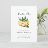 little cuite pie minimal baby shower  招待状 (スタンド正面)