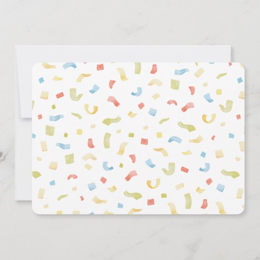 Little Cupcake Girl 1st Birthday Photo 招待状 (裏面)