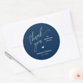 Little Cute Heart Modern Minimal Wedding Gifts ラウンドシール (封筒)