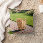Little cute orange cat クッション (ブランケット)