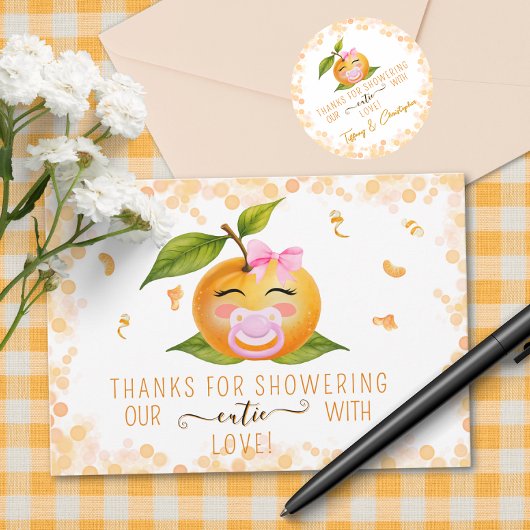 Little Cutie Babies Shower Thank You Card サンキューカード