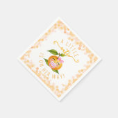 Little Cutie Baby Shower  スタンダードカクテルナプキン (角)