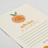 Little Cutie Baby Shower Advice Card