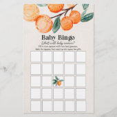 little cutie baby shower baby bingo game  (正面)