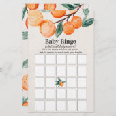 little cutie baby shower baby bingo game  (正面/裏面)