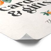 little cutie baby shower cards and gifts sign ポスター (角)