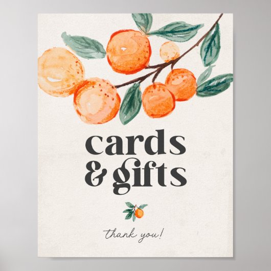 little cutie baby shower cards and gifts sign ポスター (正面)