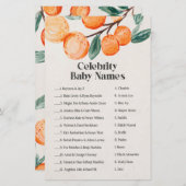little cutie baby shower celebrity baby name game  (正面/裏面)