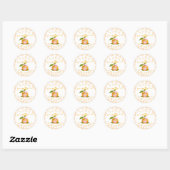 Little Cutie Baby Shower Classic Round Sticker ラウンドシール (シート)