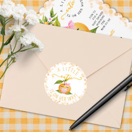 Little Cutie Baby Shower Classic Round Sticker ラウンドシール