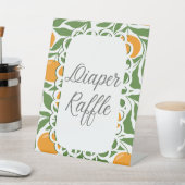Little Cutie Baby Shower Diaper Raffle Sign 台座サイン (インサイチュ)