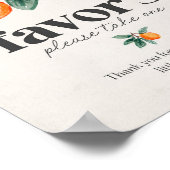 little cutie baby shower favors sign ポスター (角)