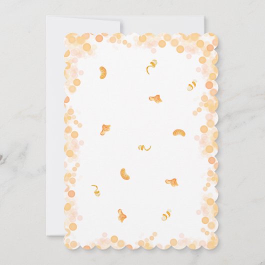 Little Cutie Baby Shower Gender Neutra Invitations (裏面)