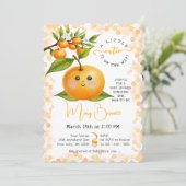 Little Cutie Baby Shower Gender Neutra Invitations (スタンド正面)