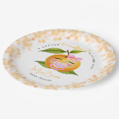 Little Cutie Baby Shower Party Plates ペーパープレート (アングル)