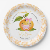Little Cutie Baby Shower Party Plates ペーパープレート (正面)