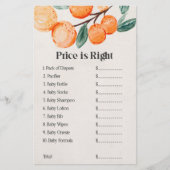 little cutie baby shower price is right game  (正面)