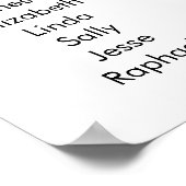 Little Cutie Baby Shower Seating Sign ポスター (角)