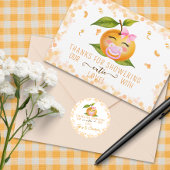 Little Cutie Baby Shower Thanks Sticker ラウンドシール