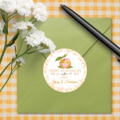 Little Cutie Baby Shower Thanks Sticker ラウンドシール