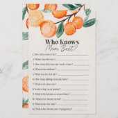 little cutie baby shower who knows mom best game (正面/裏面)