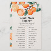 little cutie baby shower would mom rather game (正面/裏面)