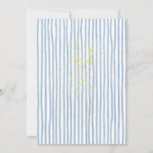 Little Cutie Blue Baby Shower 招待状 (裏面)