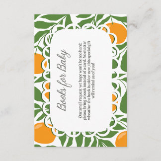 Little Cutie Citrus Baby Shower Books For Baby エンクロージャーカード