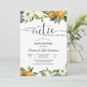 Little Cutie Citrus Baby Shower Invitation 招待状 (スタンド正面)