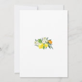Little Cutie Citrus Baby Shower Invitation 招待状 (裏面)