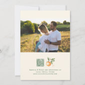 Little Cutie Citrus Couples Photo Baby Shower 招待状 (裏面)