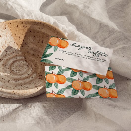 Little Cutie Citrus Diaper Raffle Game Entry エンクロージャーカード