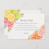 Little Cutie Citrus Floral Books for Baby Insert エンクロージャーカード (正面/裏面)