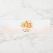 Little Cutie Citrus Orange Baby Shower ペットボトルラベル (シングルラベル)