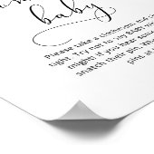 Little cutie Don't say baby shower game Poster ポスター (角)