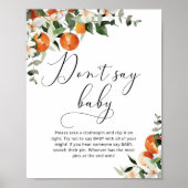 Little cutie Don't say baby shower game Poster ポスター (正面)