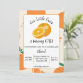 Little Cutie First Birthday Invitation 招待状 (スタンド正面)