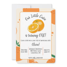 Little Cutie First Birthday Invitation