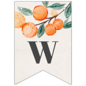 little cutie happy baby shower banner orange バンティングフラッグ (第2の旗)