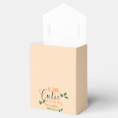 Little Cutie On The Way Orange Baby Shower フェイバーボックス (オープン)