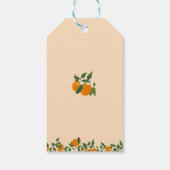 Little Cutie Orange Baby Shower  ギフトタグ (裏面)