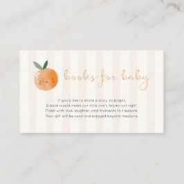 Little Cutie Orange Baby Shower Books For Baby エンクロージャーカード