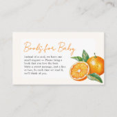 Little Cutie Orange Baby Shower Books for Baby エンクロージャーカード (正面)